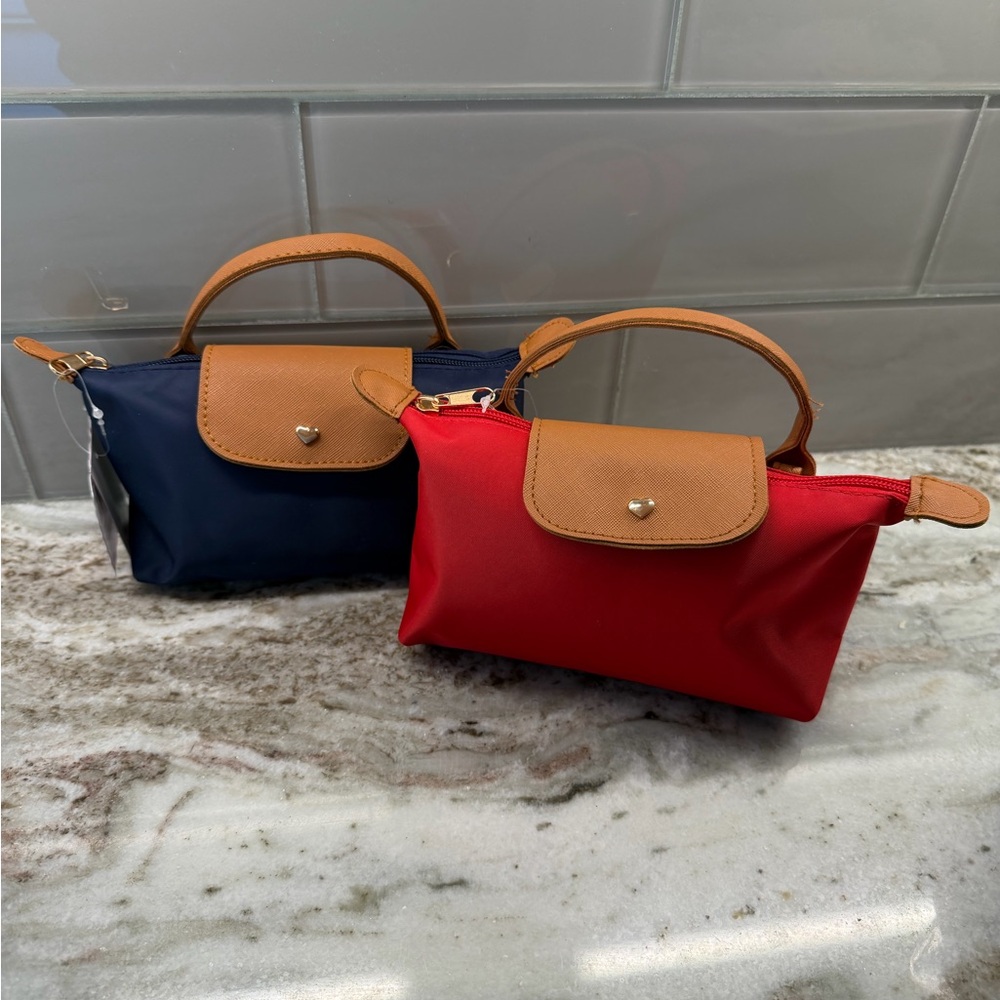 NWT cute Red or Navy Women's Handbag with crossbody strap.